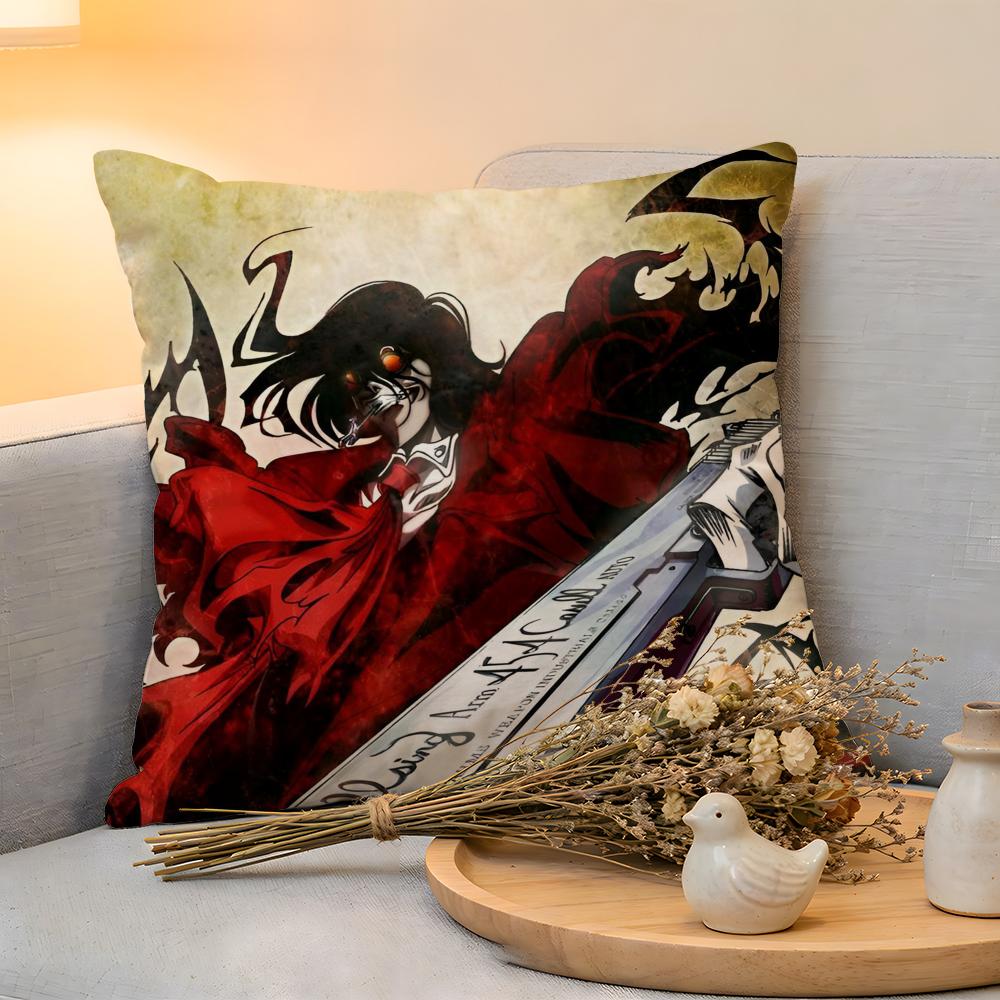 Cushion Cover  Linen  SkinFriendly Soft Decorative Case for Sofa Home Decor Anime Cool Hot HHellsings Pillow cover