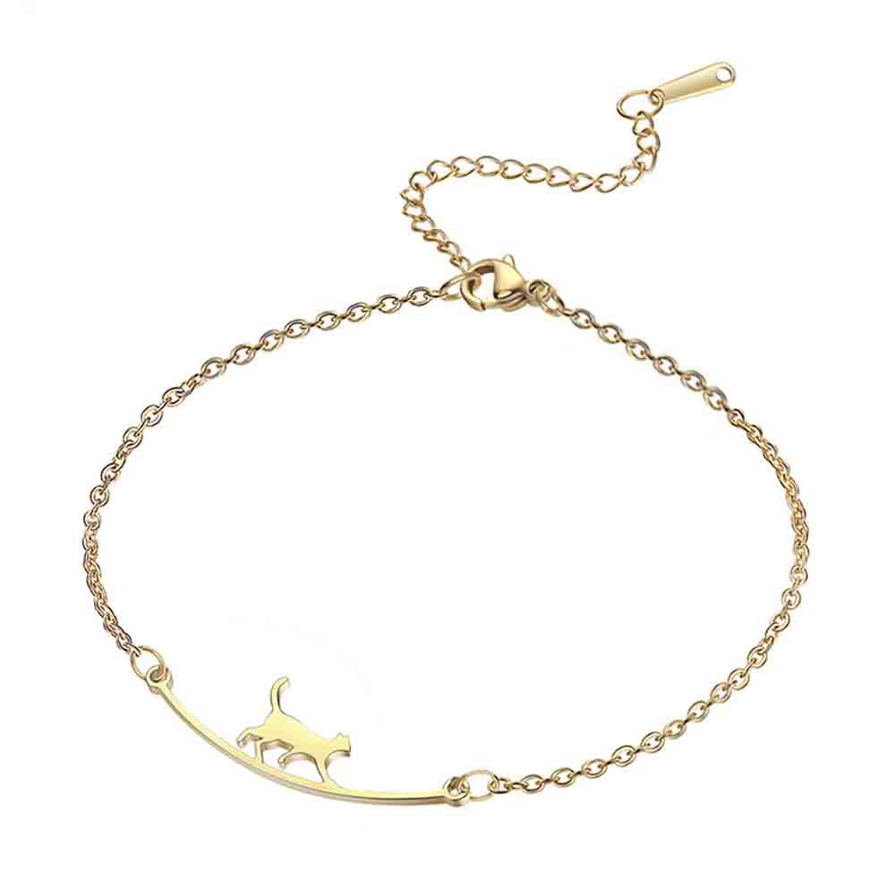 Cute Walking Cat Girl Anklet Fashion Beach Accessory Jewelry Anklet