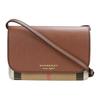 Bolsa de Ombro Transversal de Couro Xadrez Clássico Vintage Feminina Marrom 80463211