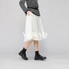 Yalida Women's High-Waist Pleated A-Line Midi Skirt