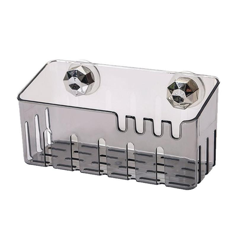 

Присоска Стойка для раковины Стойка для слива под кран Многофункциональная корзина Кухонная подставка для губки Органайзер без сверления серый