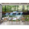 Waterfall Stream Wall Mural 3d Forest Landscape Wallpaper Removable Large Photo Sticker Background Wall Decor For Living Room Bedroom Wallpaper