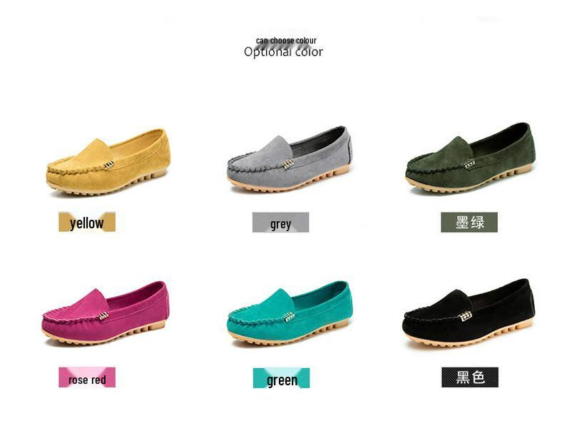 2025 Autumn Women's European & American Slip-on Loafers, Plus Size Available