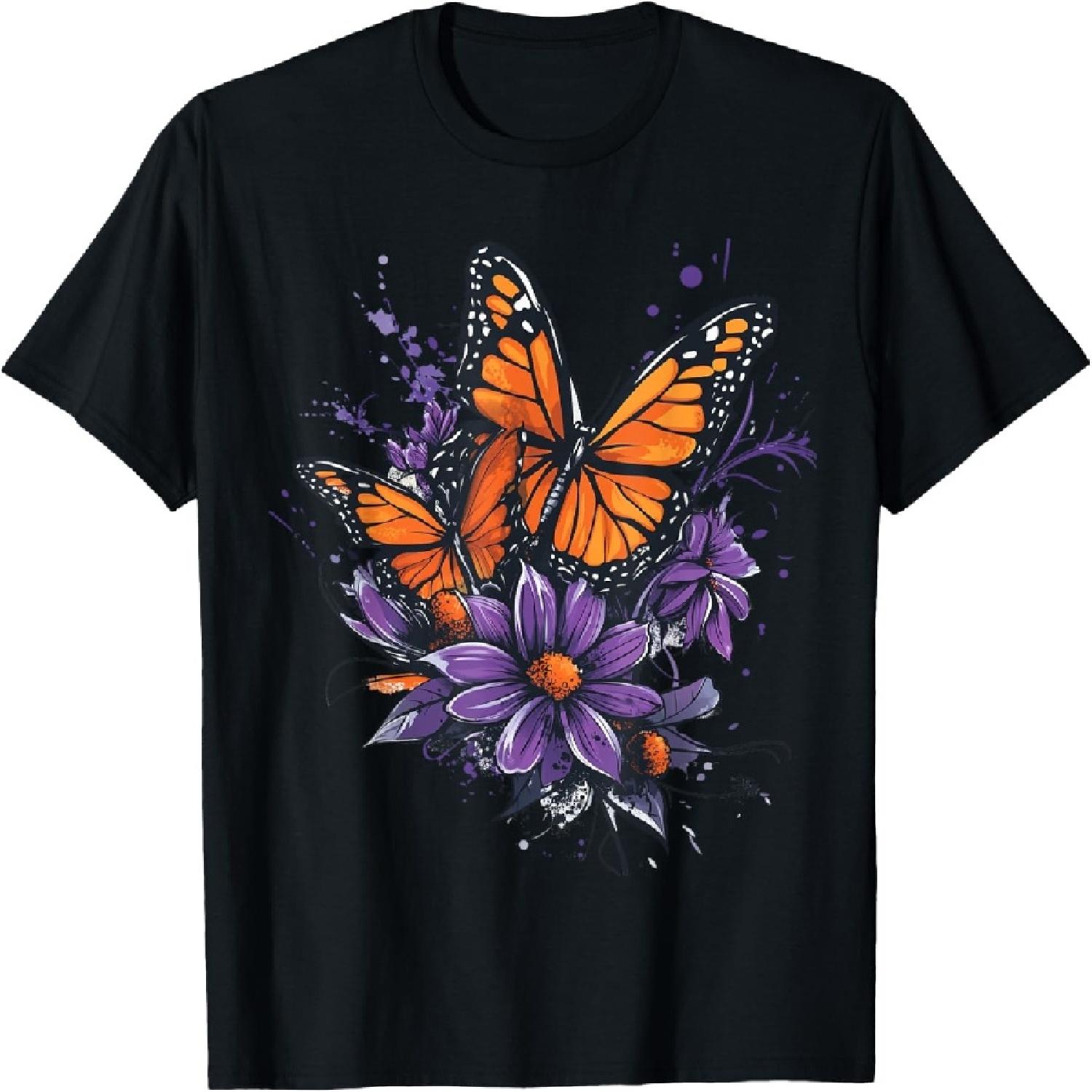 Cute Monarch Michoacan mariposa butterfly Lepidopterist T-Shirt(1) S
