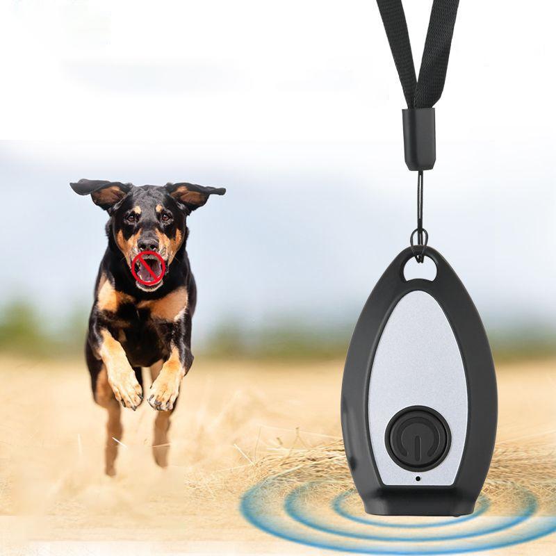 Dispozitiv Ultrasonic de Respingere a Câinilor de Companie, Deterent pentru Lătratul Câinilor cu Lanternă LED, Repelente Reîncărcabile pentru Dresajul Câinilor, Instrument Anti-Lătrat