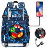 Soccer Print College Student Backpack with USB Charging Port Large Capacity Back To School Bags Women Men Laptop Travel Mochila