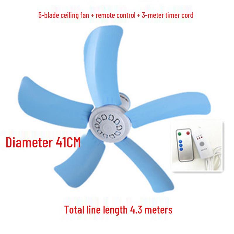 Compact Silent Ceiling Fan for Dorms and Bedrooms