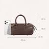 New Vegetable Tanned Leather Pillow Bag Women's Retro Niche Handbag Fashionable High-end Commuter Portable Boston