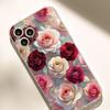 Multicolor Rose Anti-Fall Transparent Case for iPhone 14/15/16/17 Pro Max Series
