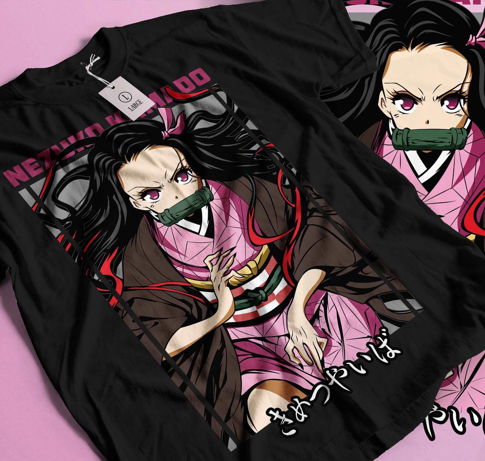 

Мужская Женская Футболка Nezuko Клинок Рассекающий Демонов Kimetsu No Yaiba Аниме Mitsuri Kanroji Футболка Подарок 247 XL