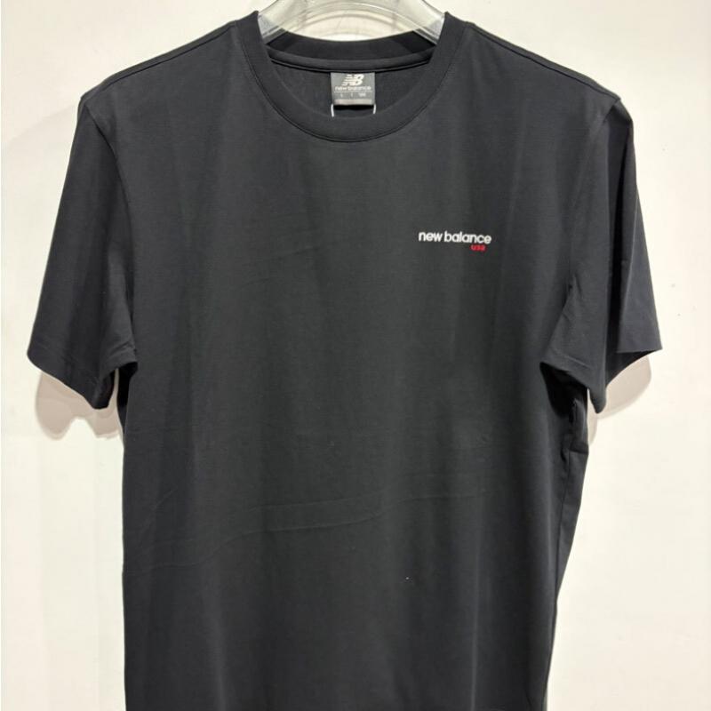 New Balance Uni Ess Back Big Logo Short Sleeve Tee Nbnef21423 Black