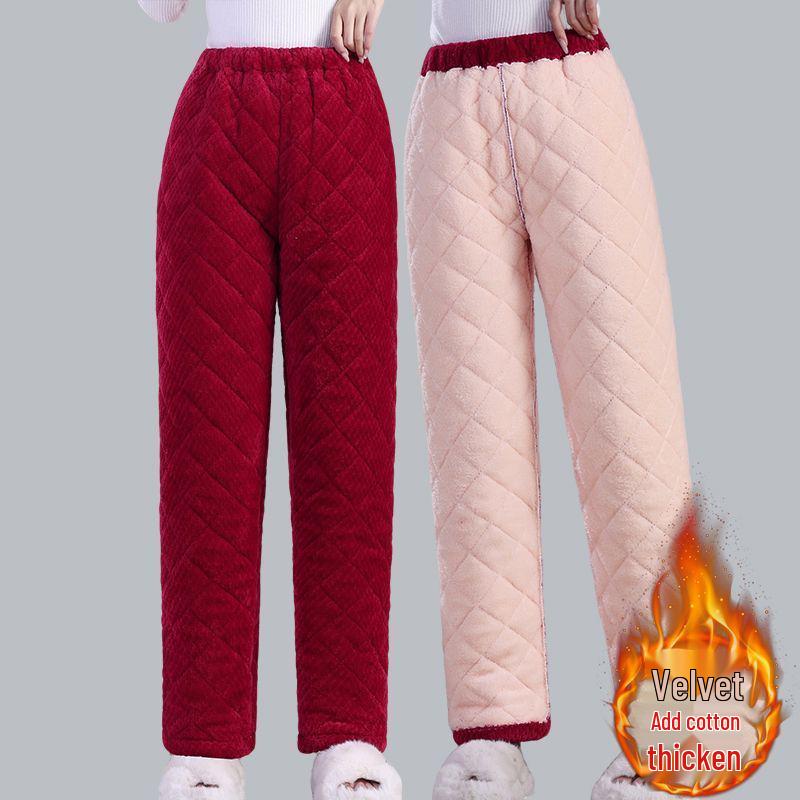 Women's Winter Warm Cotton Coat and Over-the-Knee Casual Robe