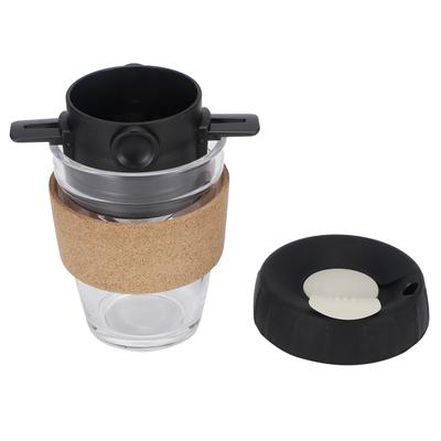 Herbruikbare Druppelkoffie Thee Houders Trechter Druppelaar Draagbaar Roestvrij Staal Koffiefilter Zwart