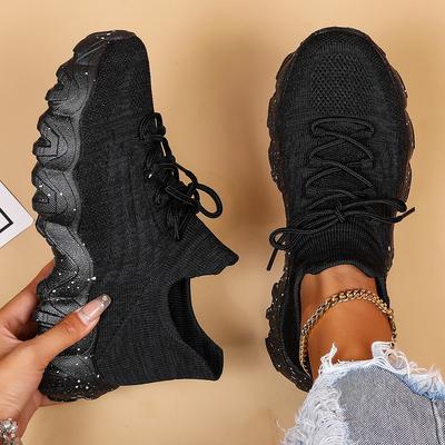 Scarpe sportive da donna oversize, calzini traspiranti in maglia fly, scarpe da calpestare per persone pigre