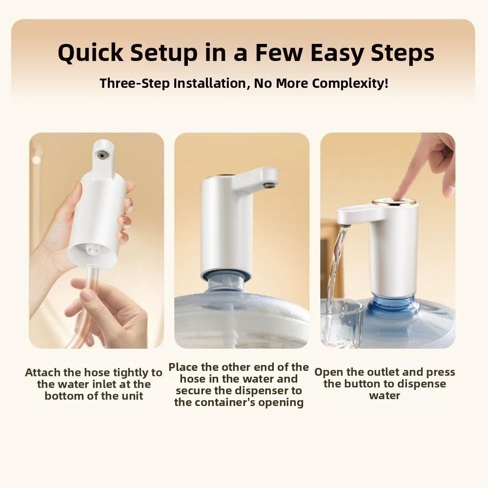 USB Charging Electric Bottled Water Dispenser Type-C Charging Smart Water Bottle Pump  Home Use