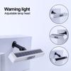 Solar Emergency Grill Warning Lamp Plastic Automotible Dynamic Lights Adjustable Angle Easy Installation 3 Gear Car Accessories
