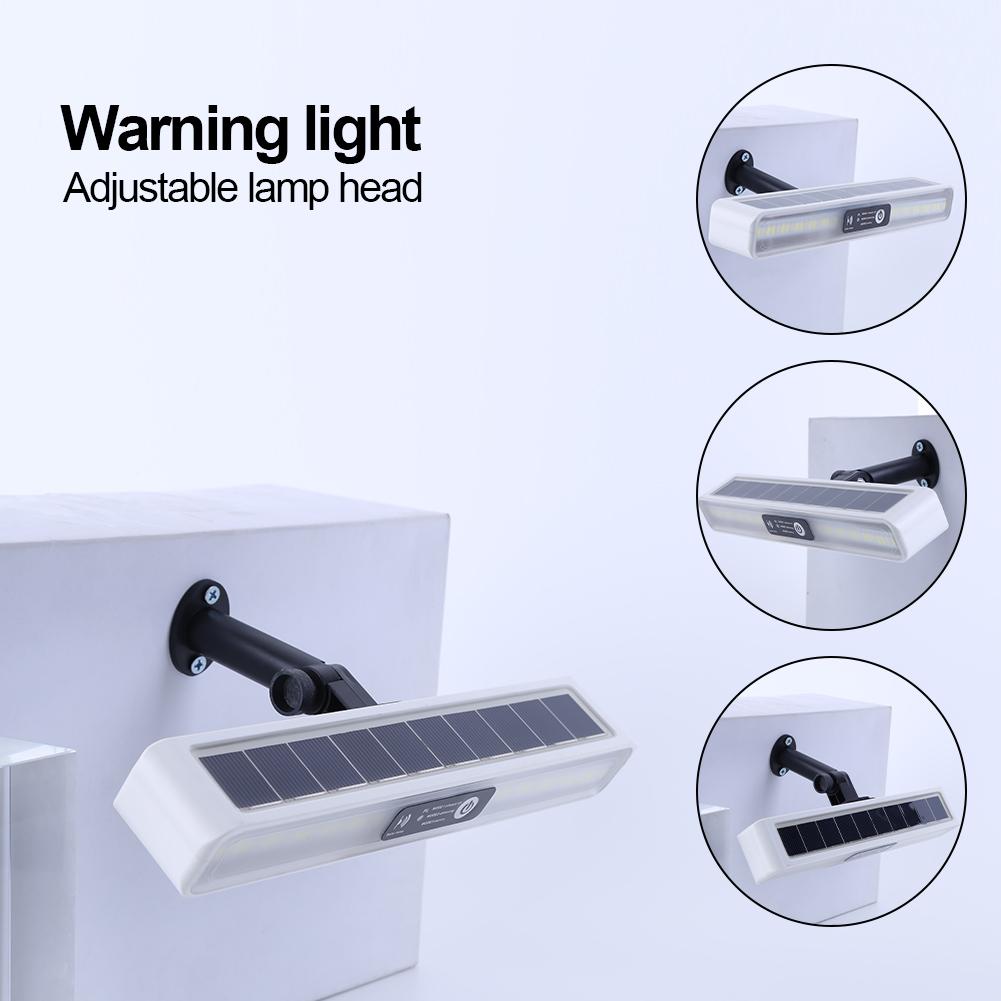 Solar Emergency Grill Warning Lamp Plastic Automotible Dynamic Lights Adjustable Angle Easy Installation 3 Gear Car Accessories