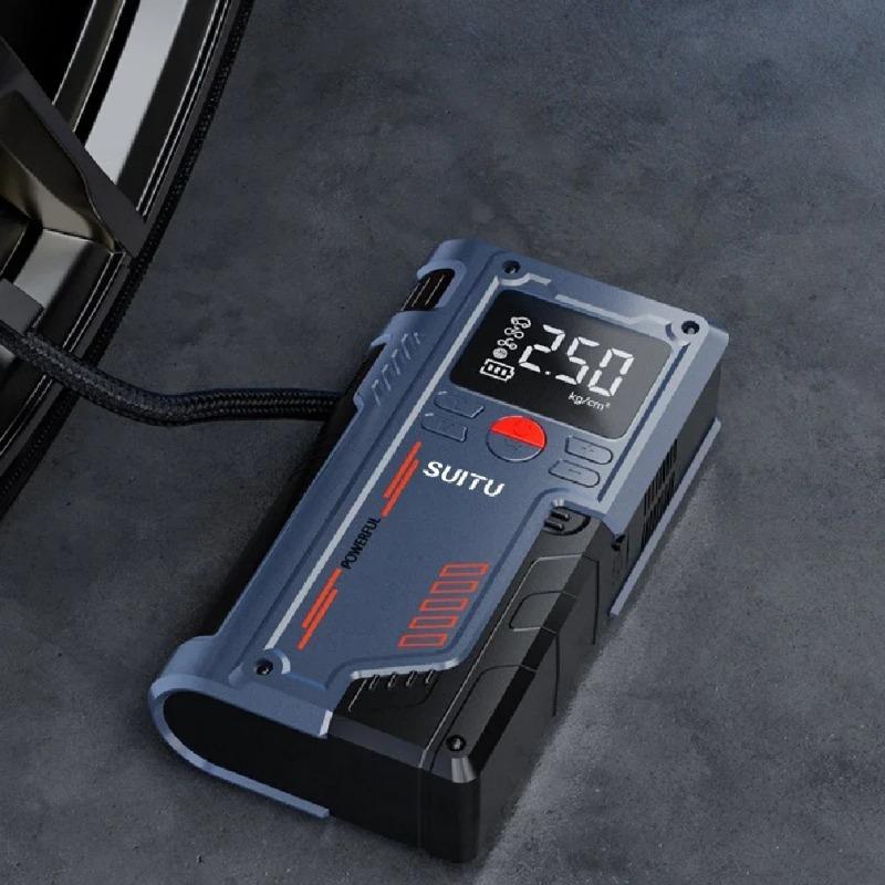 MoStar Car Jump Starter W/ Tire Inflator All In One 8000mAh Auto Air Compressor Booster Power Bank Car Battery Starters Device