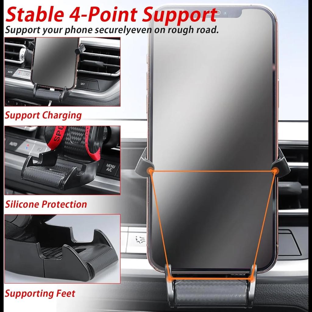Phone Mount for Car Racing Seat Shape Phone Holder for Car Air Vent Cell Phone Car Mount with Metal Clip Car Accessories