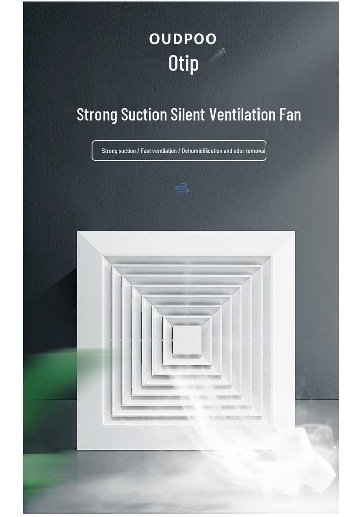 Chess & Card Room Ventilation Fan: Powerful, Silent Ceiling-Mounted Exhaust for Kitchen & Bathroom