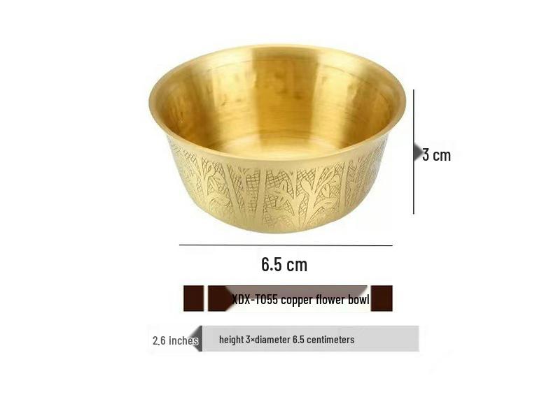 Буддийская медная чаша для подношений: Украшение храма и дома