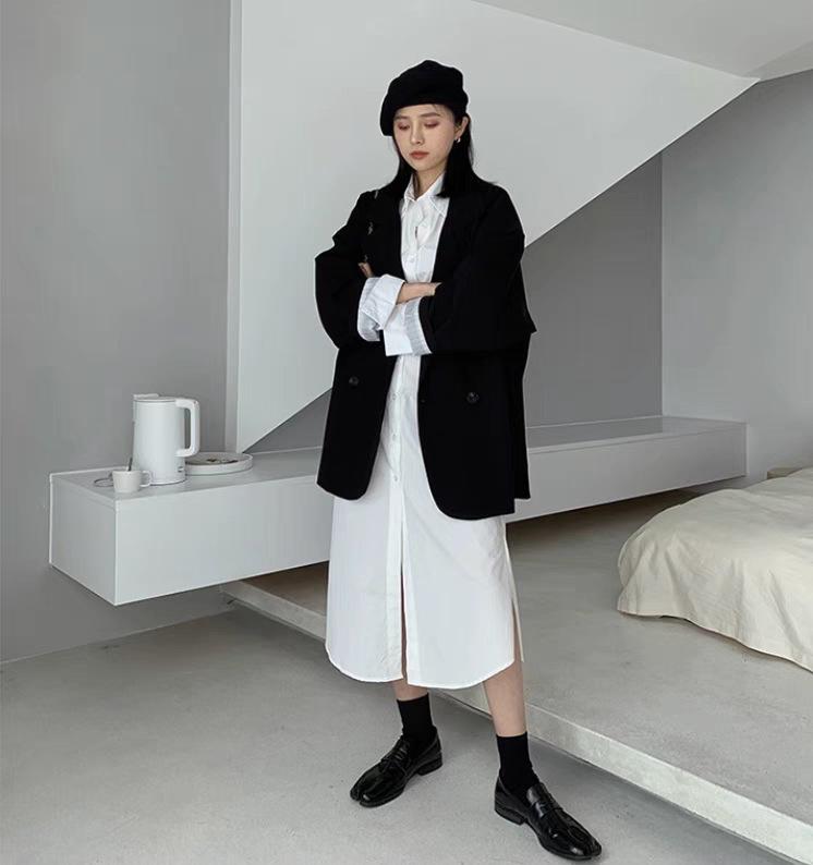 Women's Casual Blazer: 2025 Korean Style - Versatile, Drop Shoulder