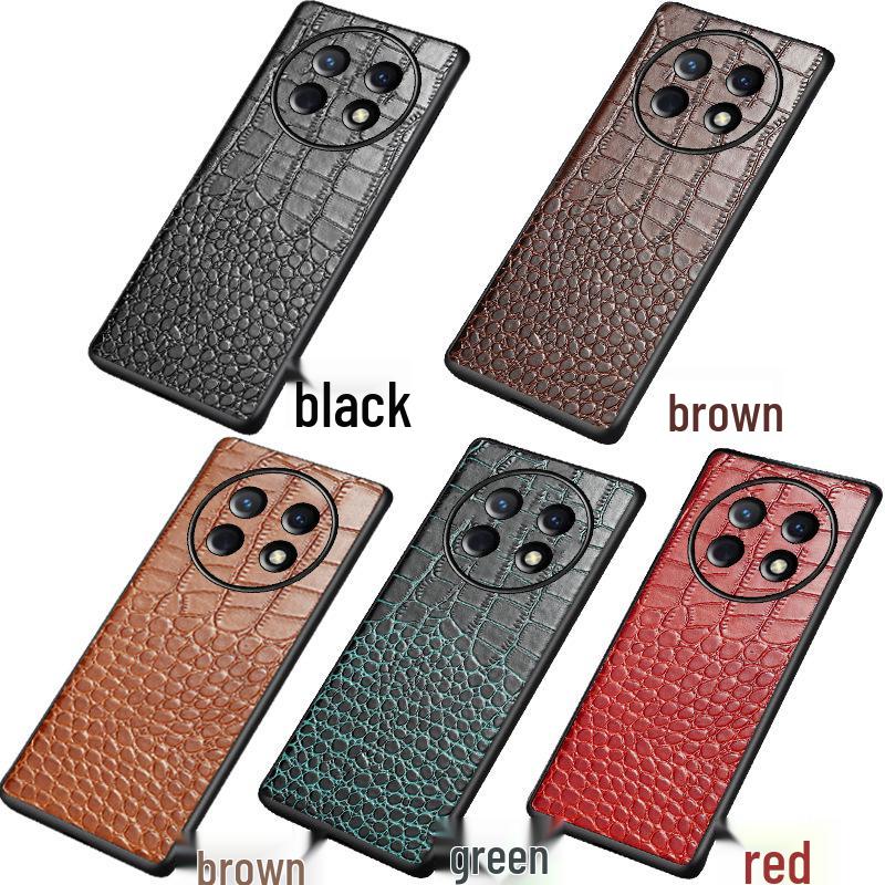 Genuine Leather Crocodile Pattern Full Package Protective Cover for Huawei Enjoy 60 / 60Pro / 60X Mobile Phones.