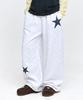 SOME PLACE Dot Star Point Print Wide String Training Sweatpants_2 Colors