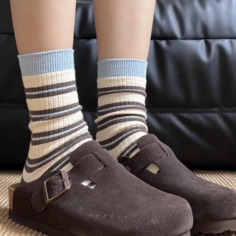 Ladies in Autumn and Winter Thickened Warm Simple All Match Tube Socks
