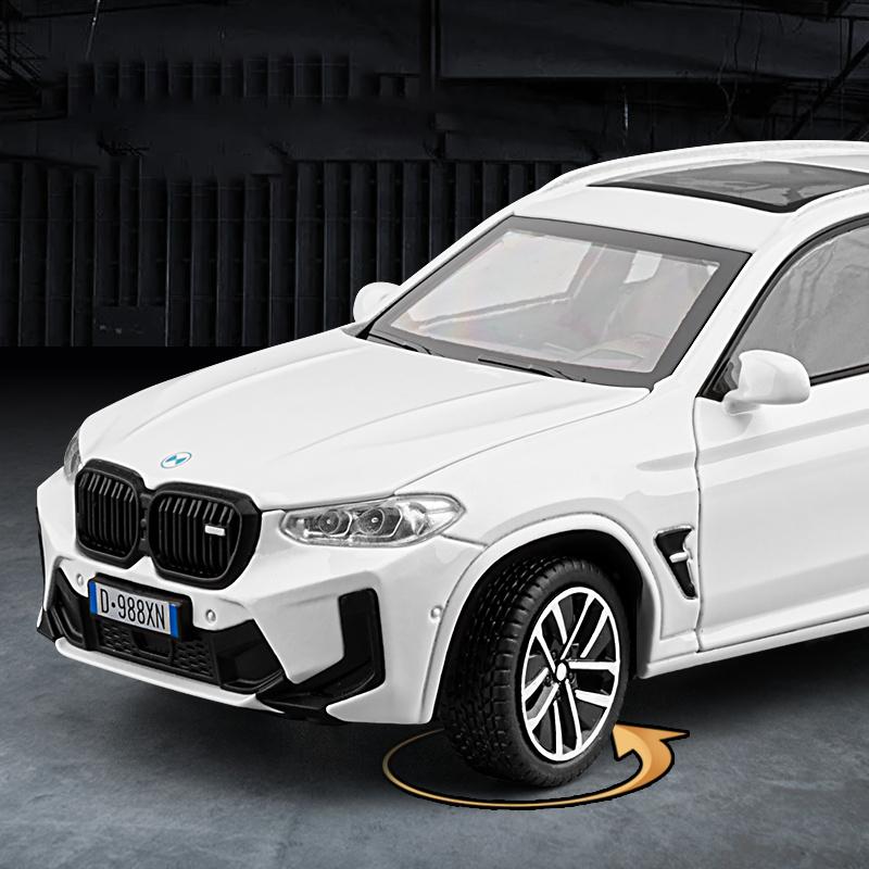 1/32 BMW X3M X3 IM SUV Alloy Metal Diecast Model Car Sound and Light Children's Toy Car High Simulation Ornament Holiday Present