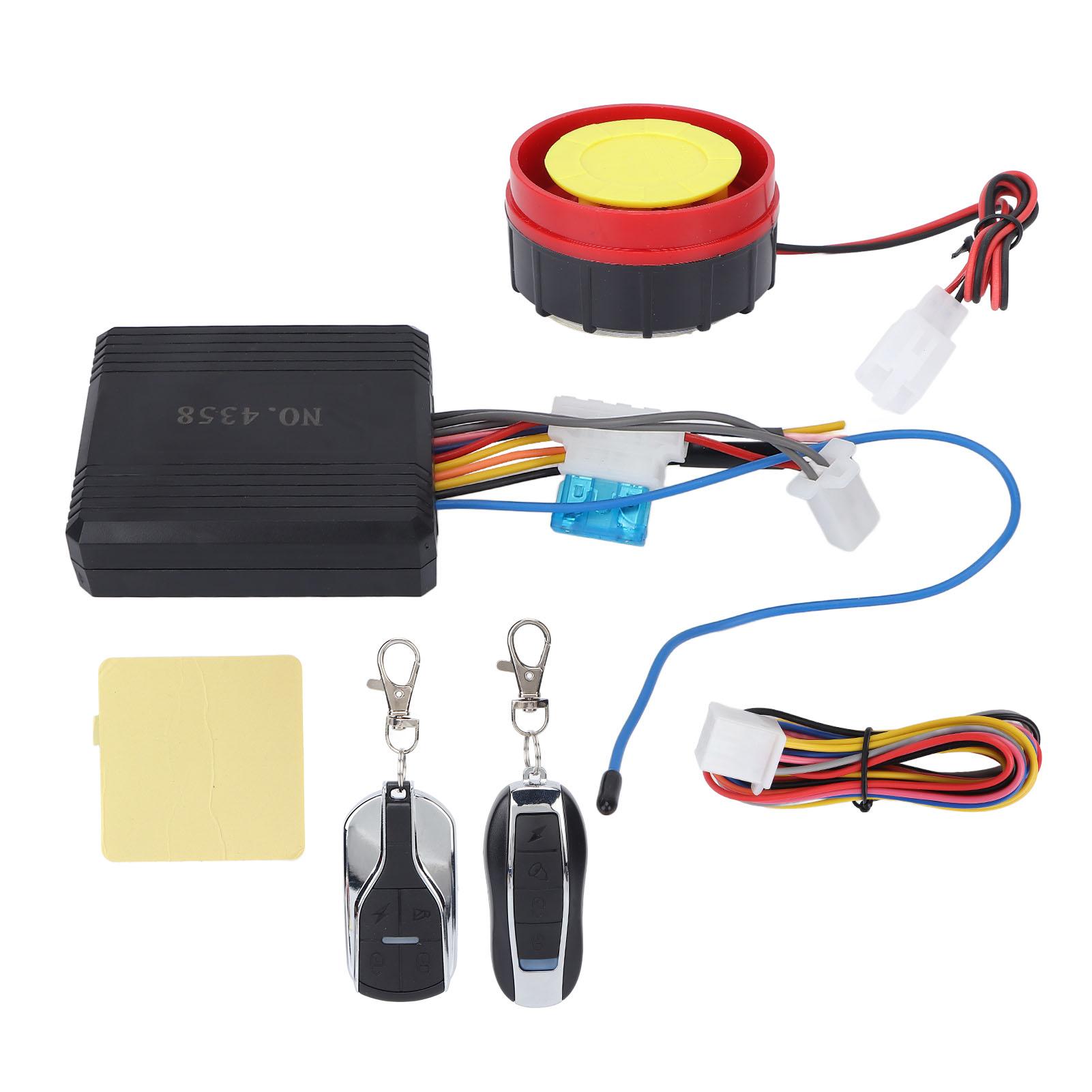 Motorcycle Anti Theft Alarm System Kit One Way Remote Control Waterproof Universal 12V