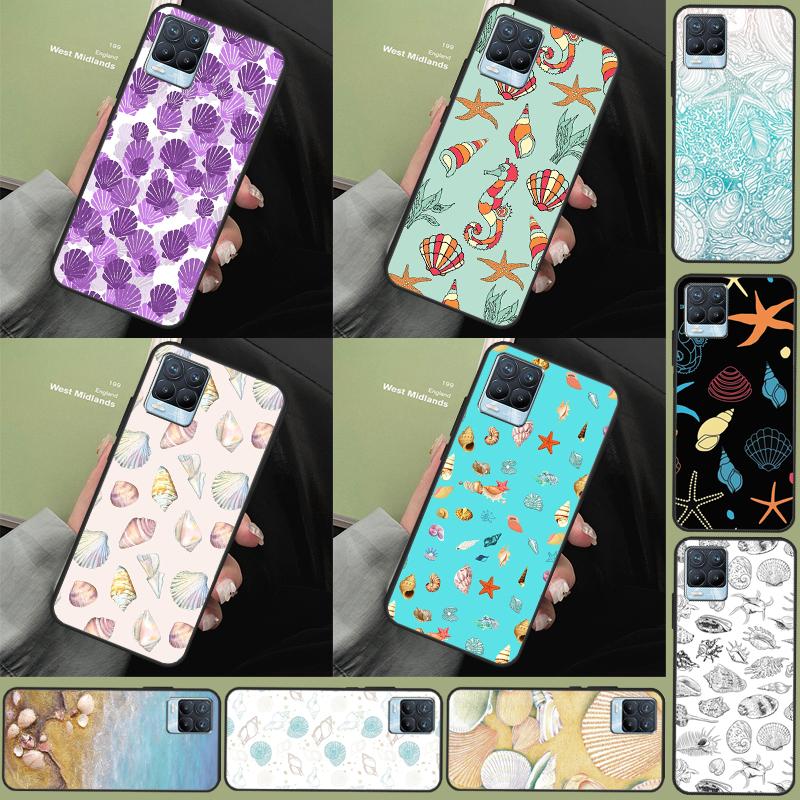 Seashell Shell Sea Art For Realme C61 C75 C55 C51 C21Y C25S C67 C53 13 12 10 11 14 Pro Plus GT 6T 6 5 GT7 Pro Case