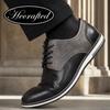 Herren Lederschuhe Marke 2026 Bequeme Mode Herren Derby Schuhe