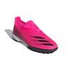 X GHOSTED 3 Turf K Comfortable Round Toe Abrasion Resistant Low Top Kids' Soccer Shoes Rose Red Kids' FW6927