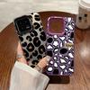 Süße Leopardenhülle für iPhone 16 Pro Samsung A55 A35 M35 S24 FE Xiaomi Redmi Note 13Pro 14C Huawei Honor 200 Stoßfeste Handy-Stoßstange Anti-Kratz-Abdeckung