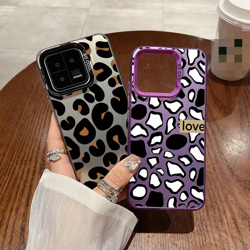Roztomilý leopardí obal pro iPhone 16 Pro Samsung A55 A35 M35 S24 FE Xiaomi Redmi Note 13Pro 14C Huawei Honor 200 Nárazuvzdorný kryt proti poškrábání telefonu