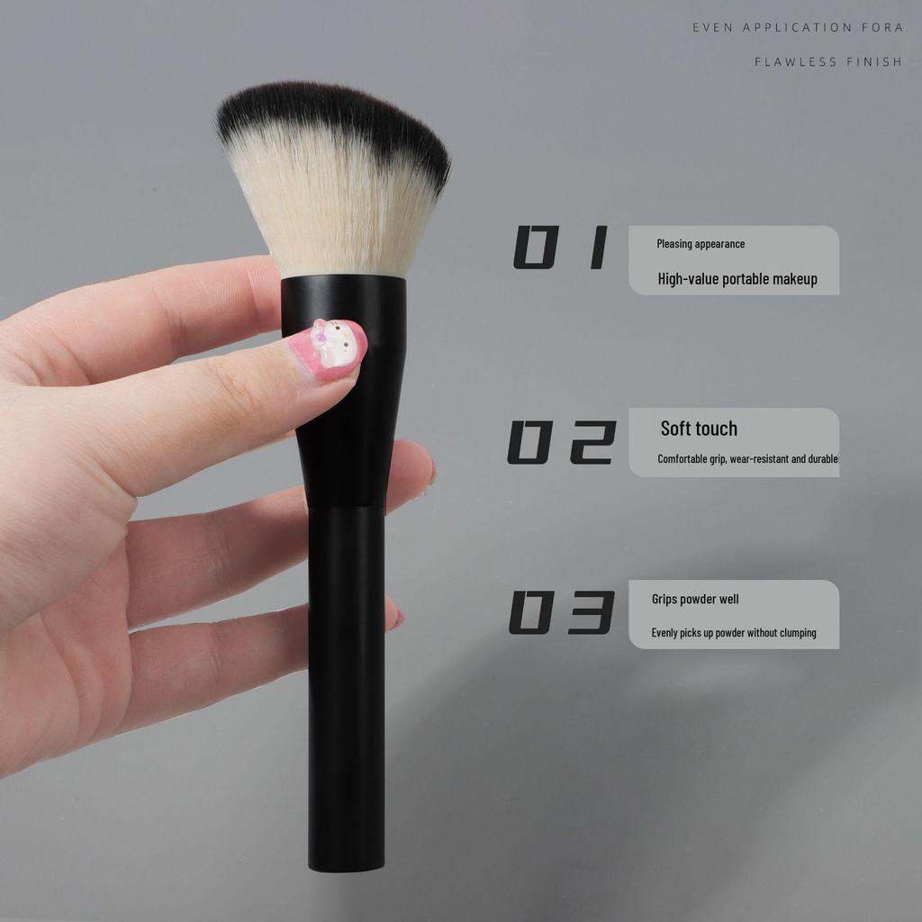 Luxurious 5-Piece Makeup Brush Set with Animal Hair for Blush & Powder Application