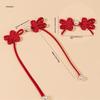 Botões de Tassel de Pérola Tecidos à Mão Estilo Chinês Fivela de Cheongsam Acabamento com Contas Fixador Para Orelha de Coelho Cauda Longa Botões Decorativos