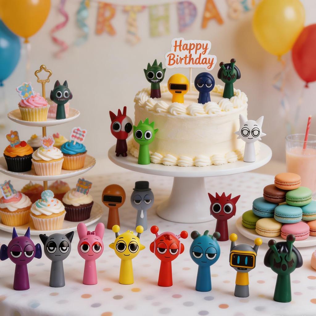 Spranky Figure Mini Doll Toy Doll Goods Height PVC Painted Finished Product Character Collection Singing Monster Collector Doll Birthday Present of