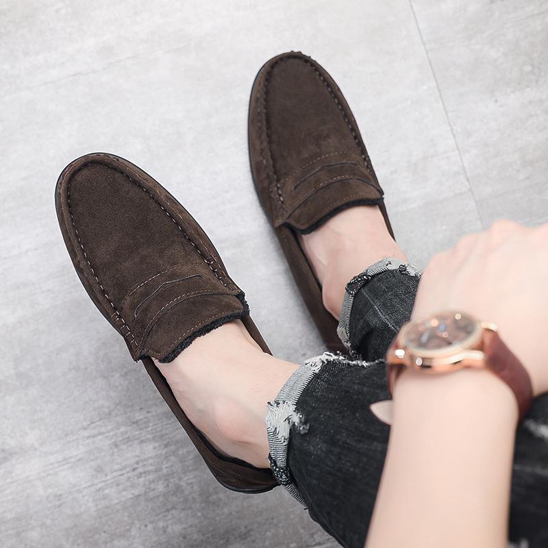 Suede Men Casual Shoes Winter Plush Warm Slip-on Mens Driving Shoes Luxury Comfort Men Loafers Mens Lazy Shoes Moccasins
