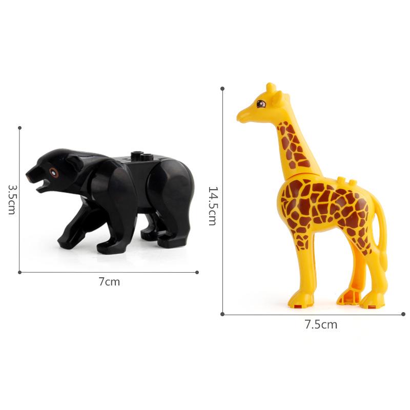 JLB Animal Assembly Puzzle and Building Blocks Gift Set: Giraffe & Polar Bear Variety