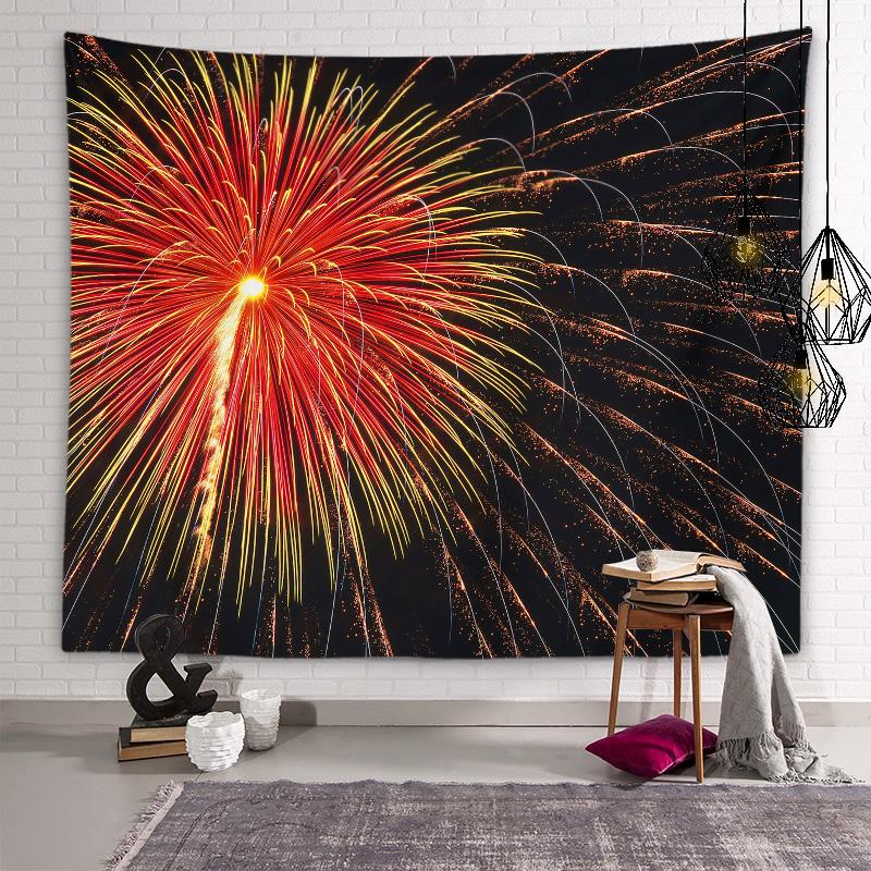 Beautiful Fireworks Tapestry Background Wall Art Tapestry Dormitory Room Beautiful Decoration Living Room Home Decoration