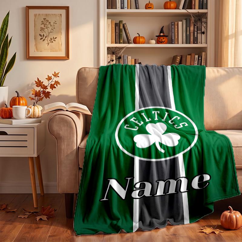 Coperte di Flanella Personalizzate Boston Celtics Morbide Calde Accoglienti per Arredamento Casa Regali di Festa