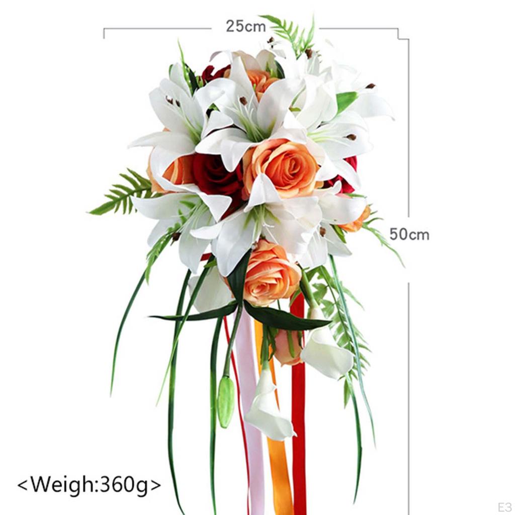 Wedding Bridal Bouquet Artificial Bunch for Decorations Supplies