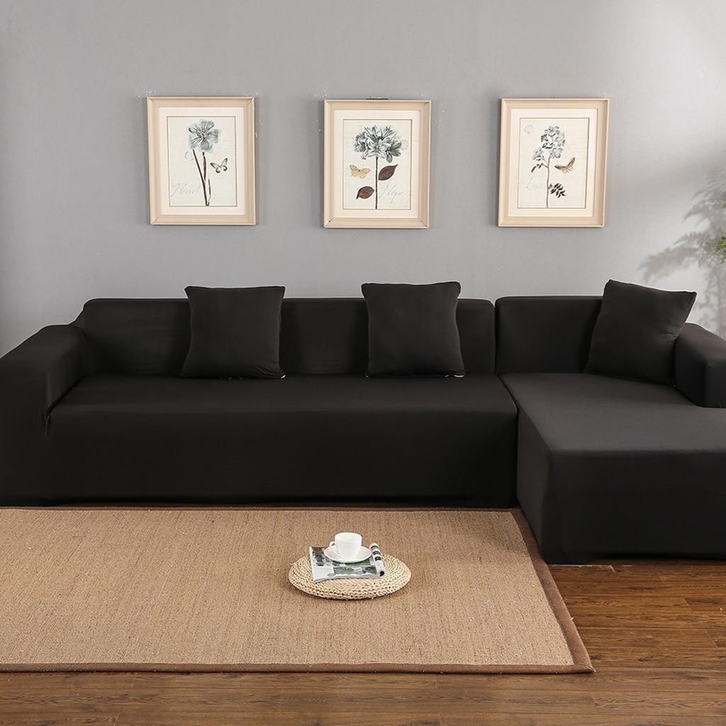 Polyester 3+2 Seat Corner Sofa Cover L Shape Slipcover Home Furniture Protector