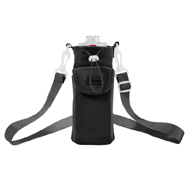 Water Bottle Transport Bag with Comfortable Crossbody Strap Protective Beverage Kettle Sleeve Outdoor Drinkware Holder