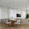 Lampa Wisząca Nowoczesna Okrągła Potrójna Taupe Ryflowana Szklane Białe Kule Do Salonu Jadalni Nad Stół 3Xg9 8W Halo Sollux Lighting