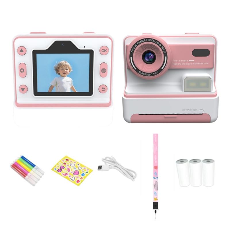 

Children s Digital Camera Instantly Print 2.4inch Screen with Stickers & Filters for Photos Taking Video Recording Machine