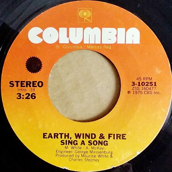 

7inch Record EARTH, WIND & FIRE - Sing A Song 310251 Columbia 1975 US Soul/Funk Used