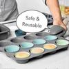 Reusable Non-Stick Muffin Molding Set for Kitchen Baking - Silicone Cupcake Liners (a-1b)